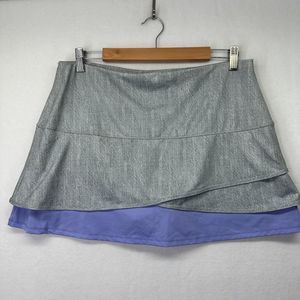 Lucky in Love Skort Womens XL 16 Tennis Athletic Skirt Shorts Gray Purple